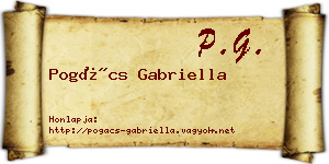 Pogács Gabriella névjegykártya